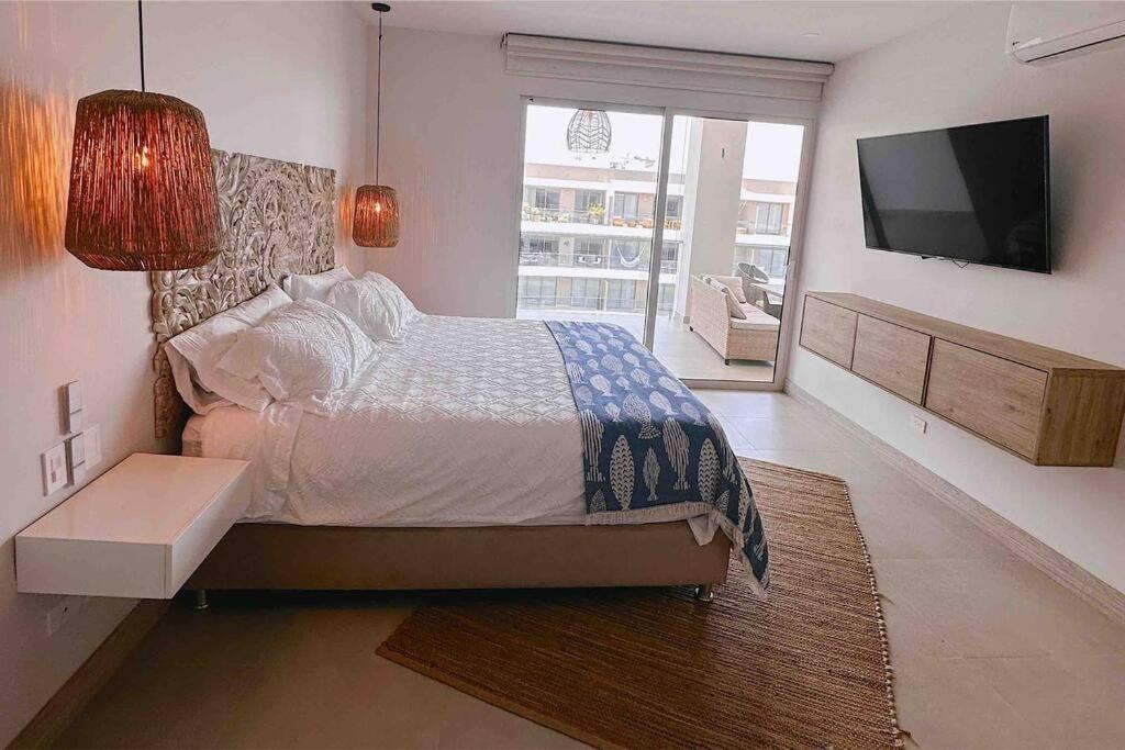 Apartamento Lujoso Penthouse - Vista Al Mar - Playa Privada Cartagena Exterior foto